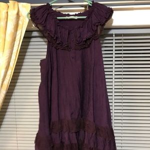 Anthropologie Ruffled long shirt/mini dress